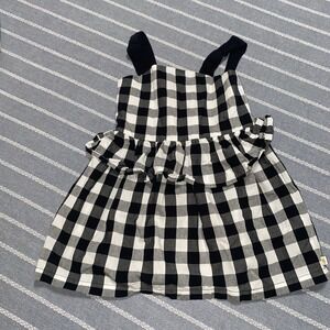Kate Spade Girls Toddler Black White Plaid Summer Dress 4T